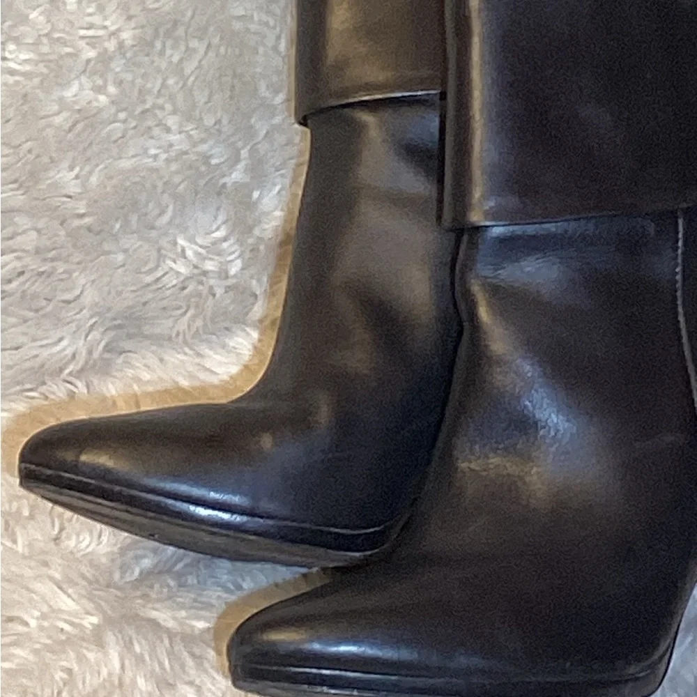 Ralph Lauren “leola” black leather boots size 9B